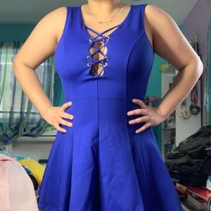Navy Blue Skater Dress